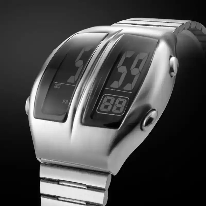 Digital Sports Unisex Watch Backlight Stopwatch Alarm Fashion Electronic Men Wristwatch with Stainless Steel Strap Date